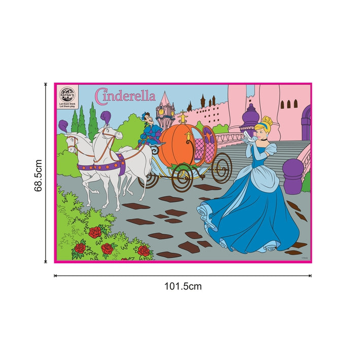 Disney My colouring mat Princess cindrella , Washable & reusable