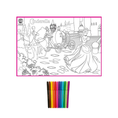 Disney My colouring mat Princess cindrella , Washable & reusable