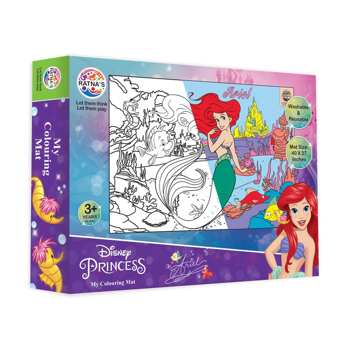 Disney My colouring mat Princess Ariel, Washable & reusable