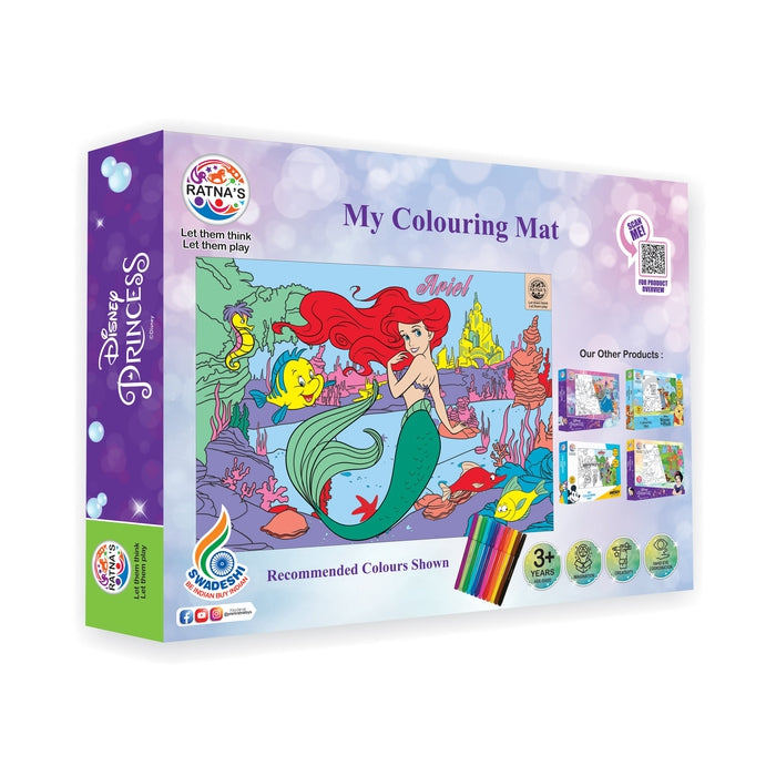 Disney My colouring mat Princess Ariel, Washable & reusable