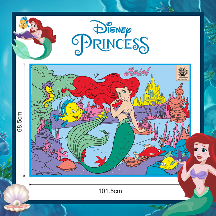 Disney My colouring mat Princess Ariel, Washable & reusable