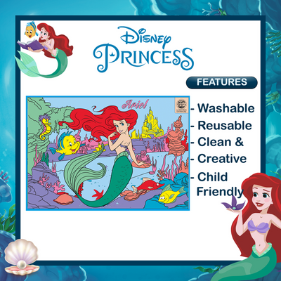 Disney My colouring mat Princess Ariel, Washable & reusable