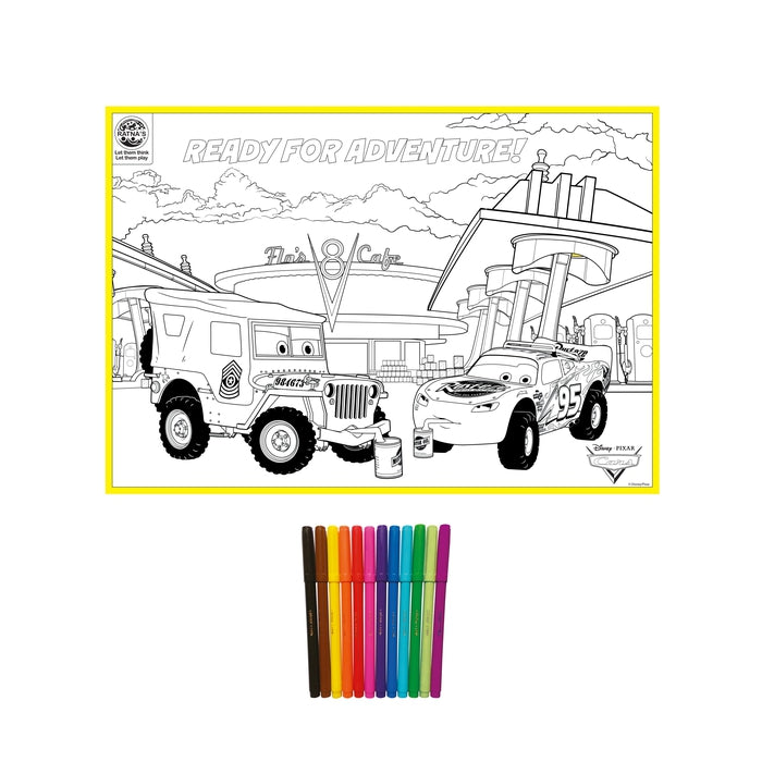 Disney Pixar My colouring mat Cars, Washable & reusable