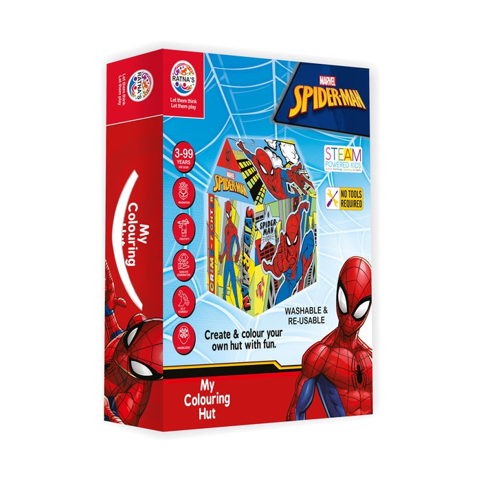 Marvel My colouring hut Spiderman, Washable & reusable