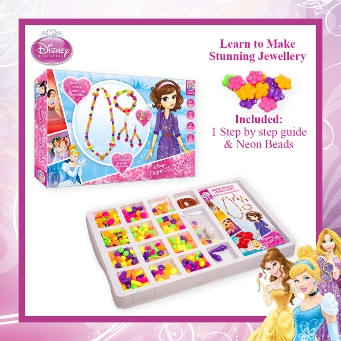 Disney Princess Neon Beads Jewellery Making Kit Senior for kids