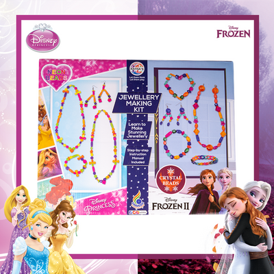 Disney 2 in 1 Jewellery making kit for Girls ( Frozen & Princess)