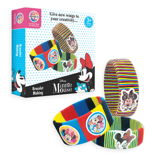 Disney Original Minnie Mouse Thread Bracelet Making Kit (5-8 Years) | Licensed Disney Toy