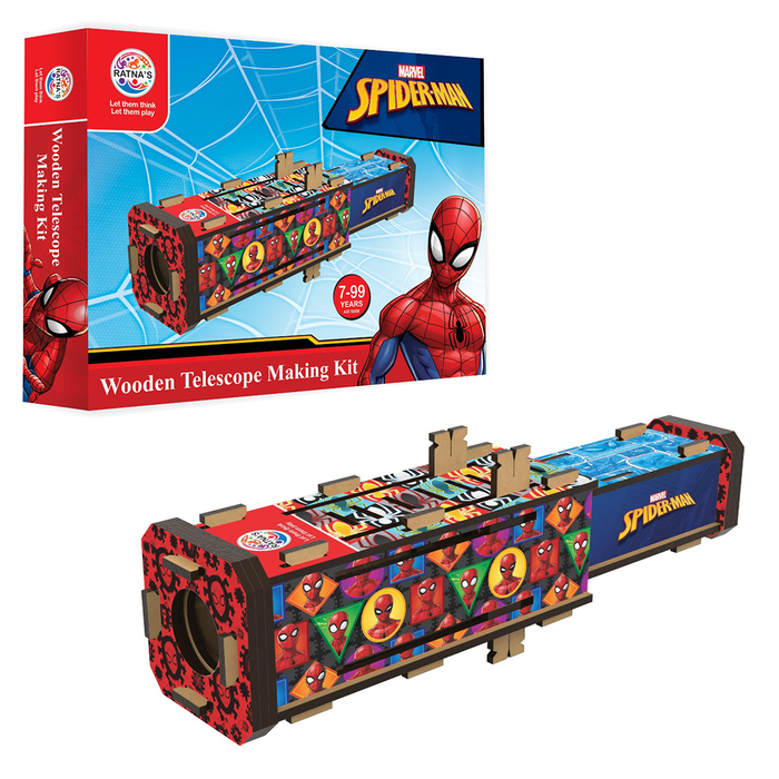 Marvel Spiderman Wooden Telescope making kit Diy Kit