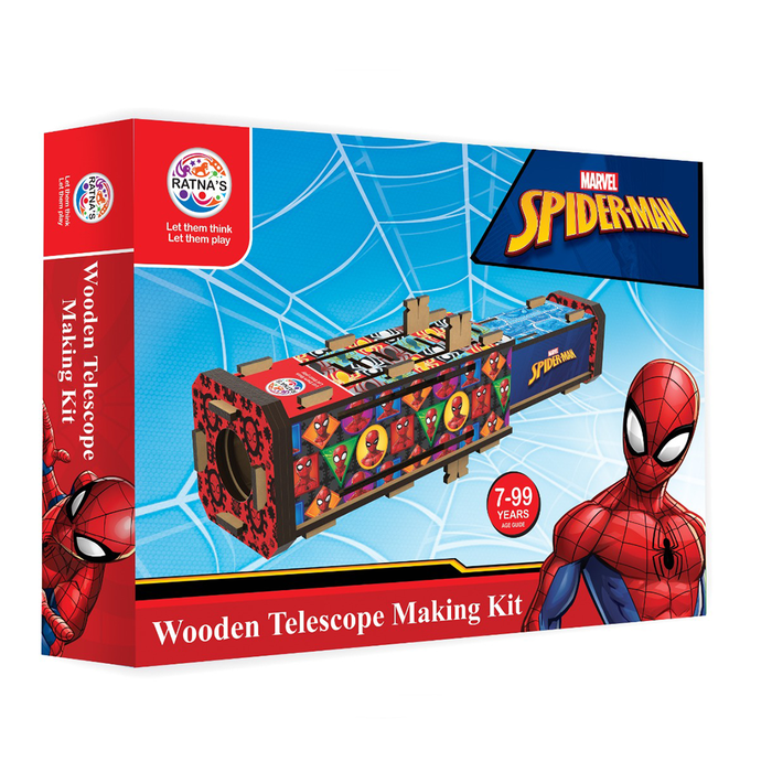 Marvel Spiderman Wooden Telescope making kit Diy Kit