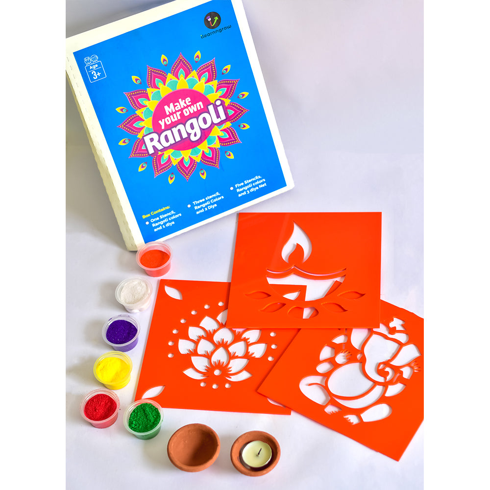 Diwali DIY Rangoli Kit - Set Of Three Stencil