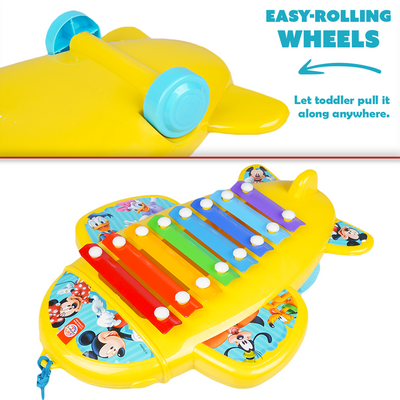 Disney Mickey & Friends Cute Airplane Pull Along Xylophone for Infants