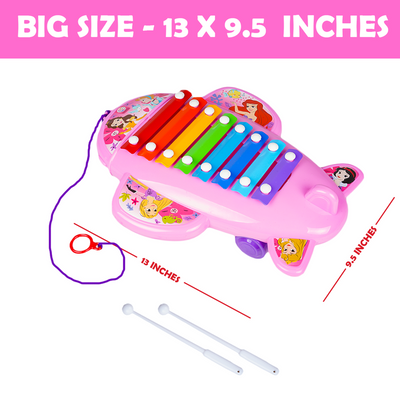 Disney Princess Cute Airplane Pull Along Xylophone for Infants