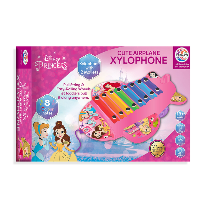 Disney Princess Cute Airplane Pull Along Xylophone for Infants