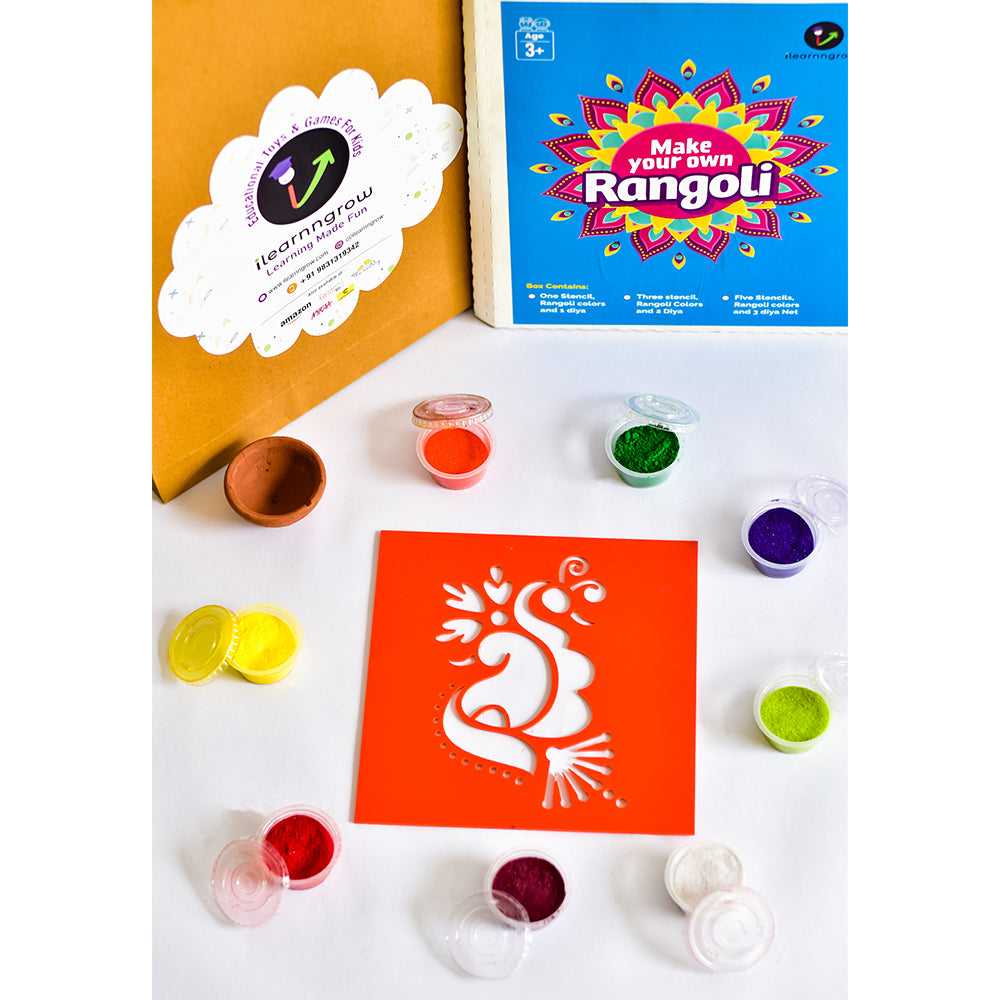 Diwali DIY Rangoli Kit  Peacock