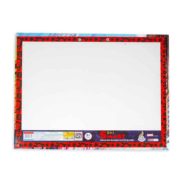 Marvel Spiderman Jumbo Drawing pad 2 in 1 with write & wipe board on bottom