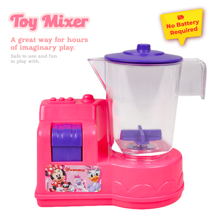 Disney Minnie Mouse Toy Mixer Pretend play toy for kids.(Non Battery)Push Button mechanism