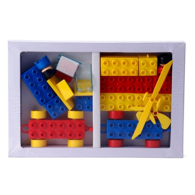 Kinder Blocks Helicopter Set (Building Blocks Set) – 32 Pieces