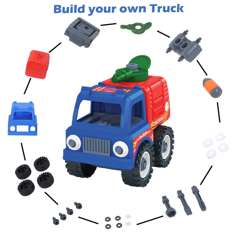 Mighty Machines Buildables-Water Cannon| Build & Combine Vehicle| Easy To Build Pull Back & Friction Vehicle