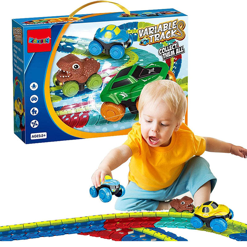 Dinosaur Car Race Tracks Toy for Kids