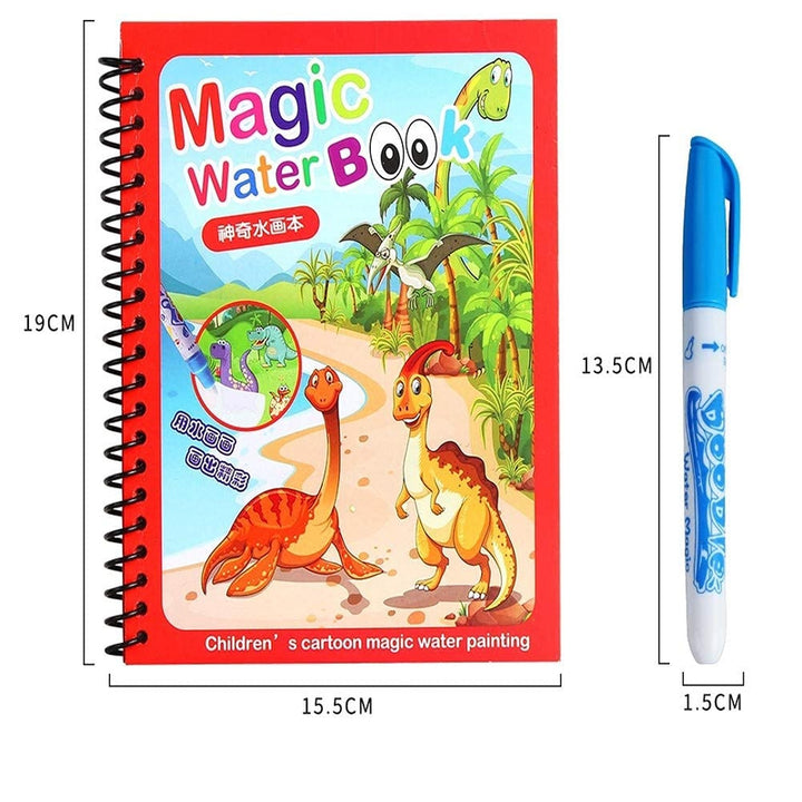 Set of 3 - Magic Water Coloring Pen with Reusable Painting Books (5-7 Years)