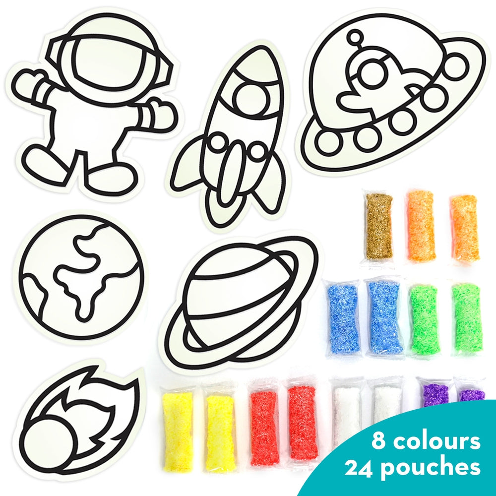 Clay Stickers - Space Adventure