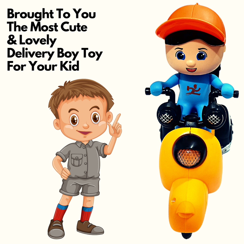 Small Bike Toys for Kids | Fast Food Motorcycle | Delivery Boy Toy | Musical & Lightning Toy