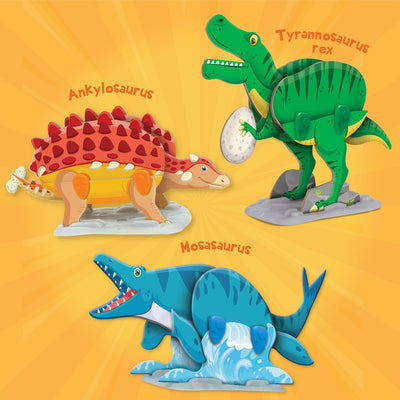 Mapology Dino Quest - T. Rex, Mosasaurus and Ankylosaurus Assemble Game