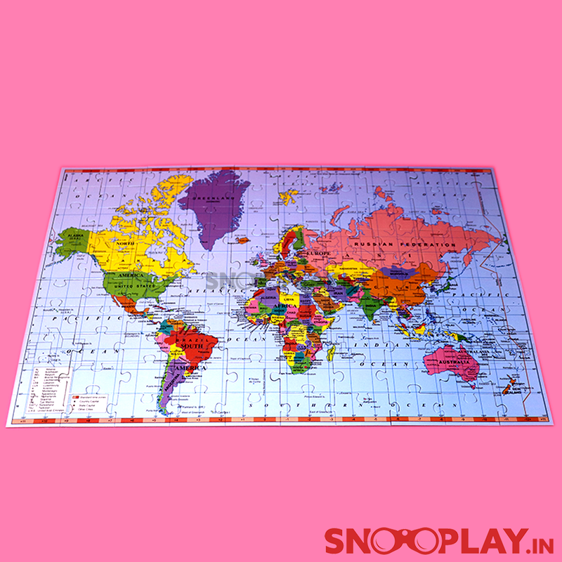 Know Your World Jigsaw Puzzle (100 piece World Map Puzzle)