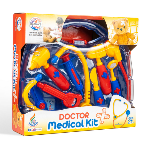 Ratna's 9 Pieces Doctor Medical Kit (2-5 Years) | Assorted Colors