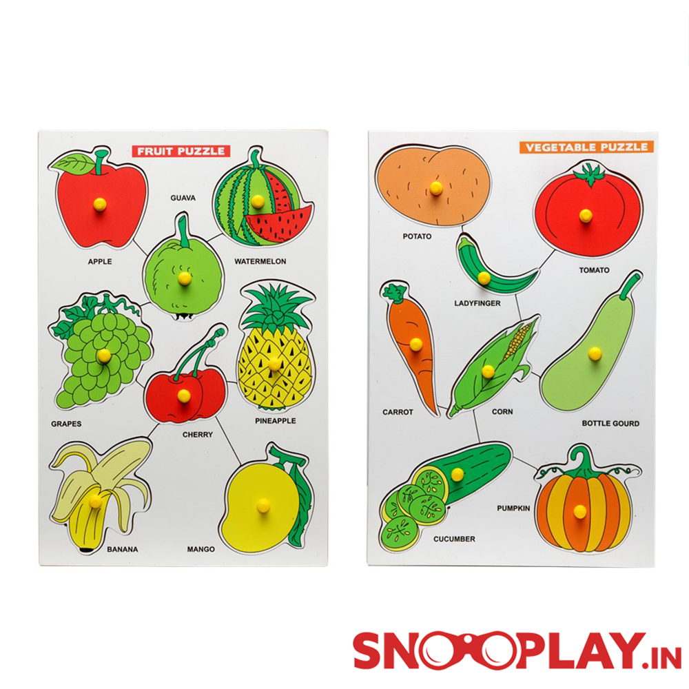 Fruit and Vegetables Wooden Puzzle for Kids