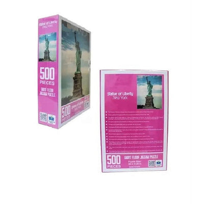 Statue of Liberty New York Jumbo Jigsaw Puzzles 500 Pieces Flawless Fit Fun Activity Indoor Game Big Size for Gift Kids and Adults