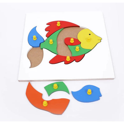 Wooden Fish Puzzle for Kids