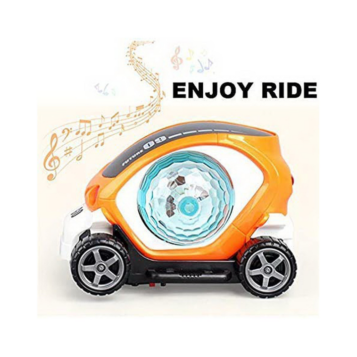 360 Degree Rotating Stunt Bump and Go Car - Multicolour