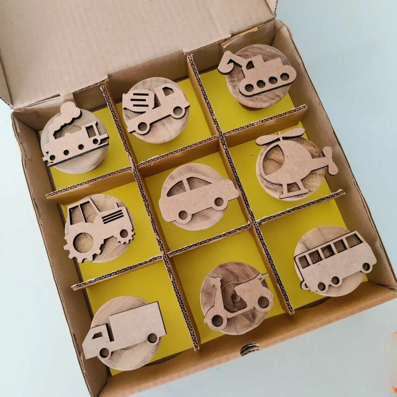 Vehicle Play Dough Stampers Set | Stamp Set of 9