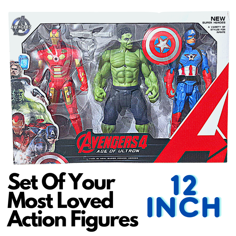 Action Figures | Captain America | Iron Man | Hulk | Big in Size (12 Inch)