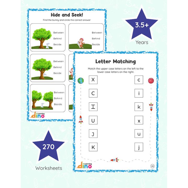 LKG Practice Worksheets Combo Pack (English & Math)