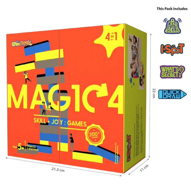 Magic 4 Games | Skill N Joy 4-in-1 Game Set (5-10 Years)