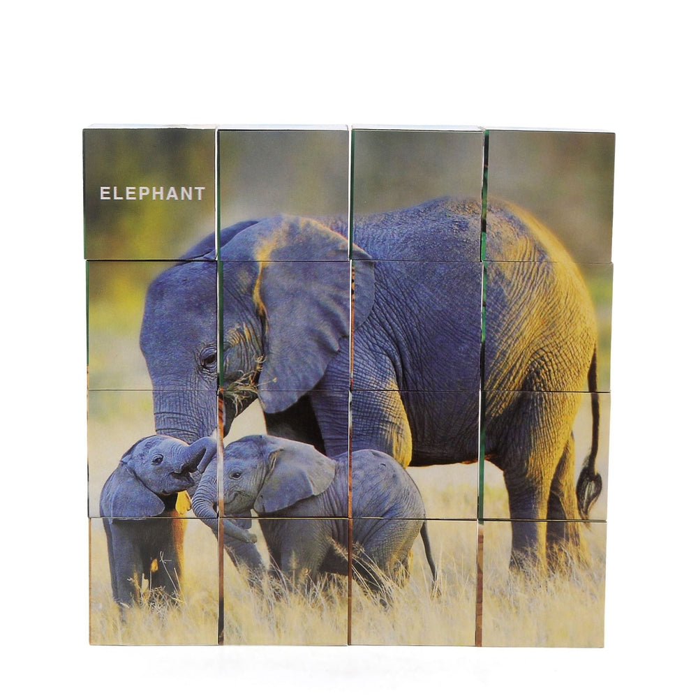 Educational Puzzle Cube Wild Animal