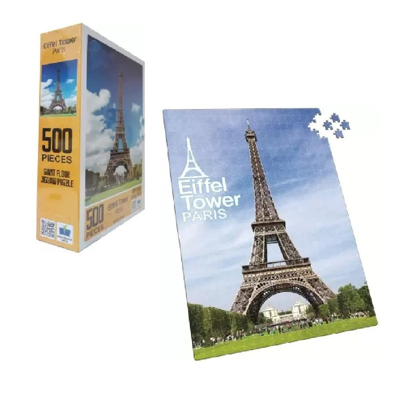 Eiffel Tower of Paris Jumbo Jigsaw Puzzles 500 Pieces Flawless Fit Fun Activity Indoor Game Big Size for Gift Kids and Adults