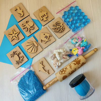 Ocean Theme Play Dough Sensory DIY KIT