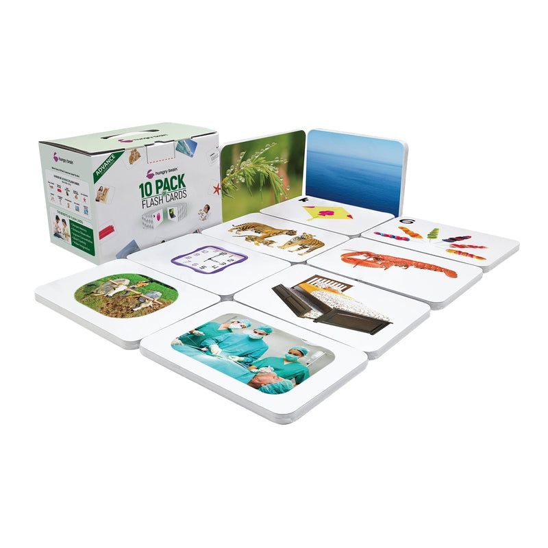 Pack of 10 Advance-  Flash Cards for Kids  | 240 Image Flash cards