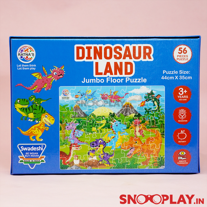 Dinosaur Land Jumbo Floor Puzzle (56 Pieces Jigsaw Puzzle)