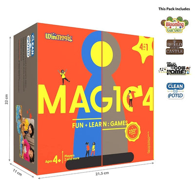 Magic4 Games Fun and Learn, 4 in 1 Games For Children