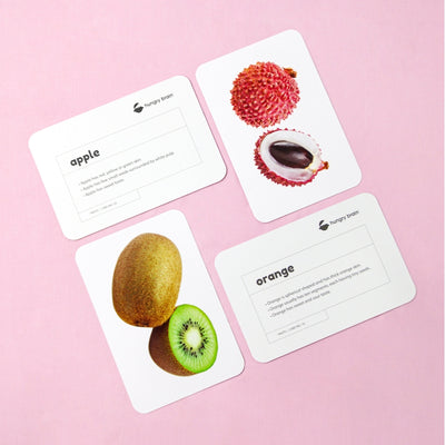 Educational Fruits Flash Cards for Kids Early Learning