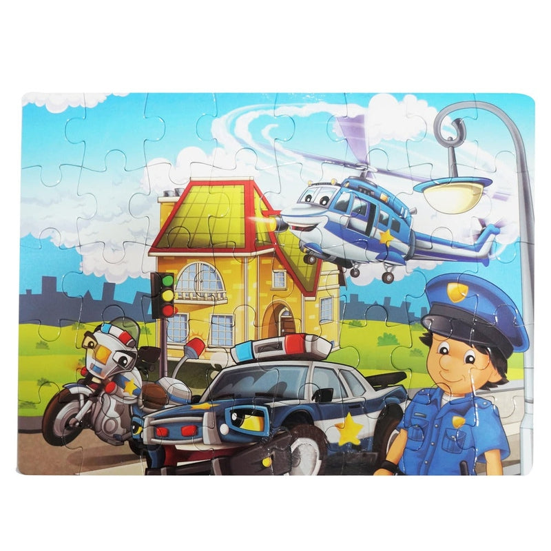 Police Theme Jigsaw Puzzle Game Multicolor (40 Pieces)