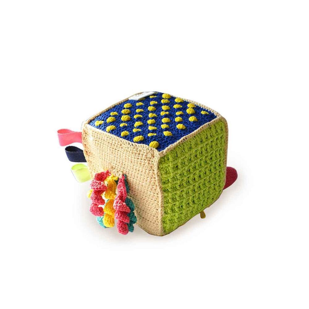 Shumee Soft Crochet Sensory Rattle Cube (3-12 Months)