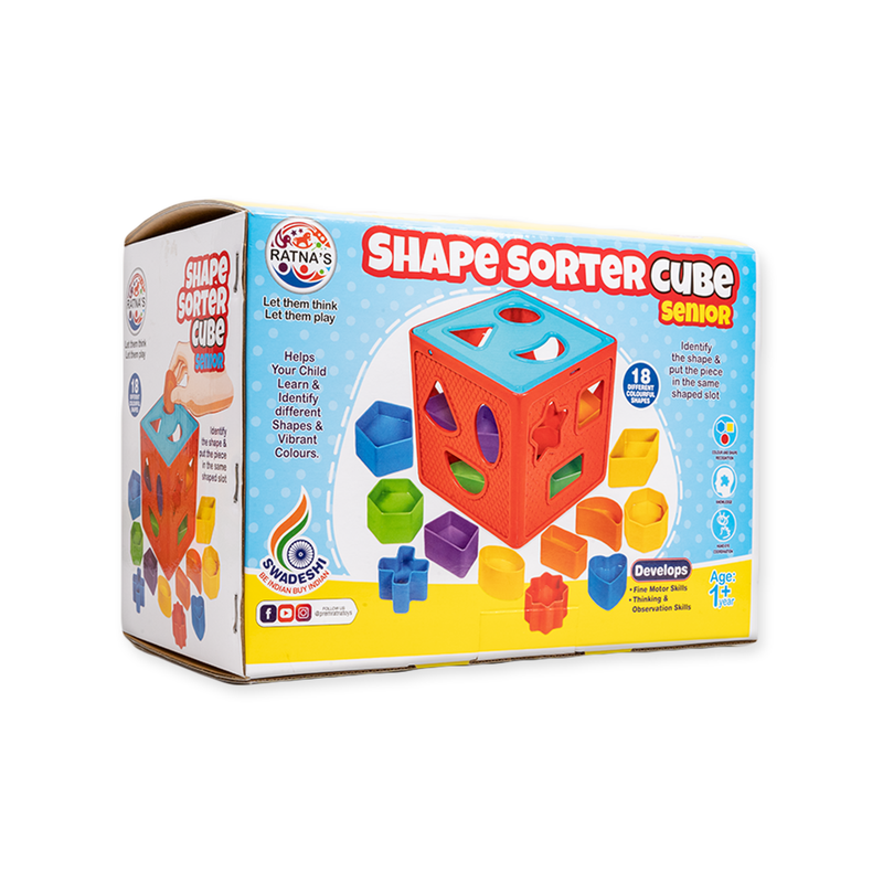 Shape Sorter Cube Senior (18 Pieces)