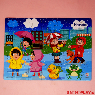 4 in 1 Indian Season Jigsaw Puzzles For Kids