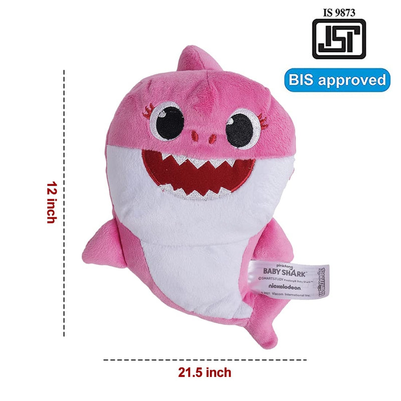 12" Baby Shark Sing & Light Up Plush Toy - Pink (6 Months - 7 Years)