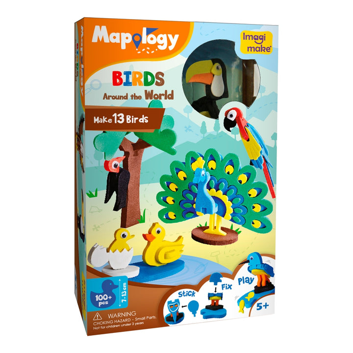 Mapology Birds 3D Models Assemble Game (13 Birds cut-out sets)